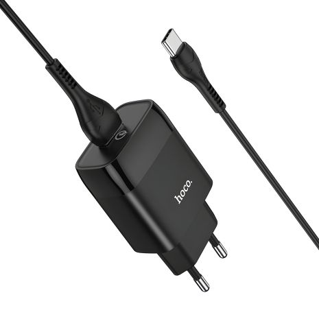 Пристрій Зарядний Hoco C72Q Glorious QC3.0 Type-C Black