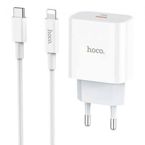 Зарядное устройство Hoco C76A Plus PD 20W Type-C to Lightning 3A White Зарядное устройство Hoco C76A Plus PD 20W Type-C to Lightning 3A White
