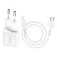 Зарядное устройство Hoco N10 PD 20W Type-C to Lightning 3A White