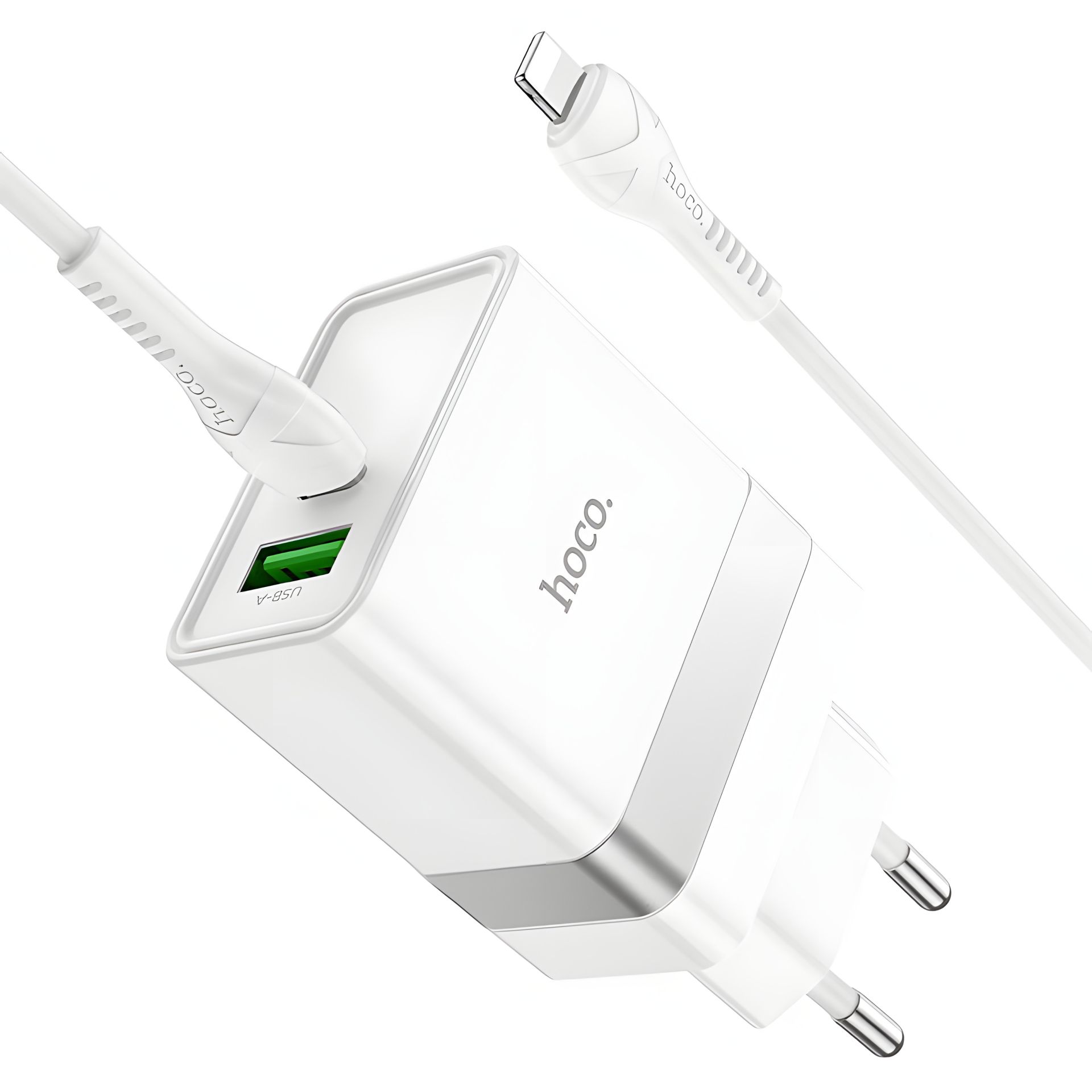 Hoco N21 Topspeed 30W Зарядное устройство Type-C to Lightning PD+QC3.0 Белое Hoco N21 Topspeed 30W Зарядное устройство Type-C to Lightning PD+QC3.0 Белое