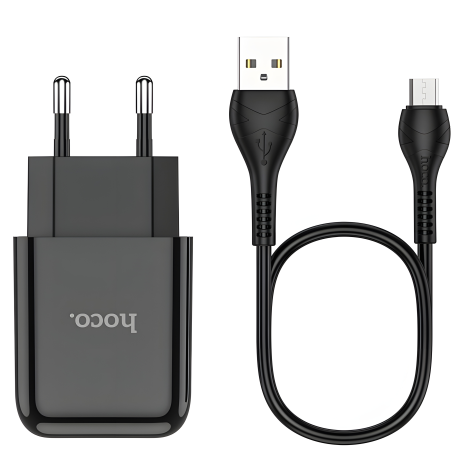 Hoco C72A зарядное устройство Micro 2.1A, черное