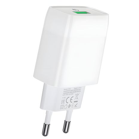 Быстрая зарядка Hoco C72Q Glorious QC3.0 18W Белый Быстрая зарядка Hoco C72Q Glorious QC3.0 18W Белый