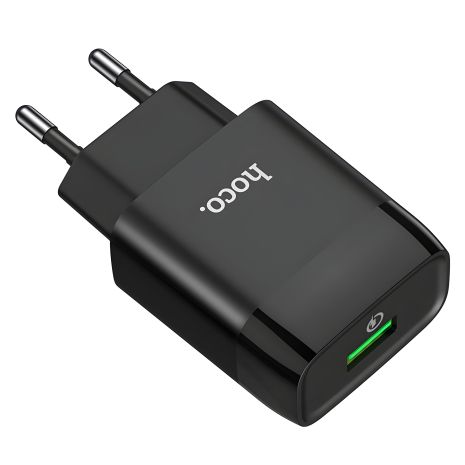 Быстрая зарядка Hoco C72Q Glorious QC3.0 18W Чёрный
