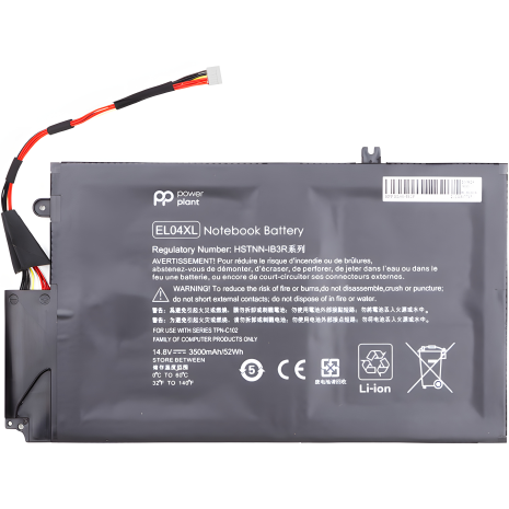 Акумулятори PowerPlant для ноутбуків HP Envy Ultrabook 4-1150ez (EL04XL) 14.8V 52Wh