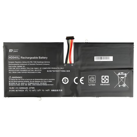 PowerPlant Акумулятори для HP Envy Spectre XT 13-2120TU ноутбуків (HD04XL) 14.8V 3200mAh
