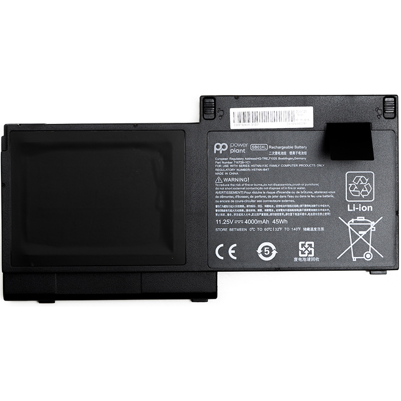 Акумулятори PowerPlant для ноутбуків HP Elitebook 720 (SB03XL) 11.25V 4000mAh Акумулятори PowerPlant для ноутбуків HP Elitebook 720 (SB03XL) 11.25V 4000mAh