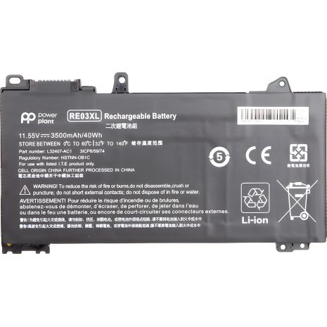 PowerPlant Акумулятори для HP ProBook 440 G6 ноутбуків (RE03XL, HSTNN-0B1C) 11.55V 3500mAh