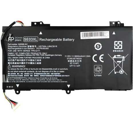 Аккумулятор PowerPlant для ноутбуков HP Pavilion 14-AL100 (SE03XL) 11.55V 41.5Wh Аккумулятор PowerPlant для ноутбуков HP Pavilion 14-AL100 (SE03XL) 11.55V 41.5Wh