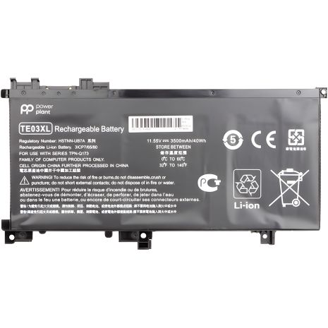 PowerPlant Акумулятори для HP Omen 15 AX000 ноутбуків (HSTNN-UB7A, TE03) 11.55V 3500mAh