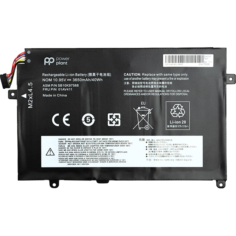 Аккумулятор PowerPlant для ноутбуков Lenovo Thinkpad E470 (01AV411) 10.95V 3650mAh Аккумулятор PowerPlant для ноутбуков Lenovo Thinkpad E470 (01AV411) 10.95V 3650mAh