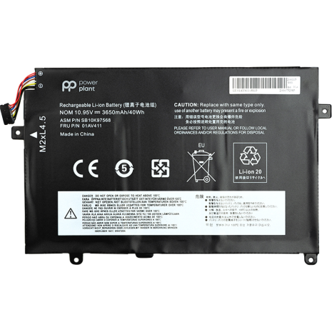 Аккумулятор PowerPlant для ноутбуков Lenovo Thinkpad E470 (01AV411) 10.95V 3650mAh Аккумулятор PowerPlant для ноутбуков Lenovo Thinkpad E470 (01AV411) 10.95V 3650mAh