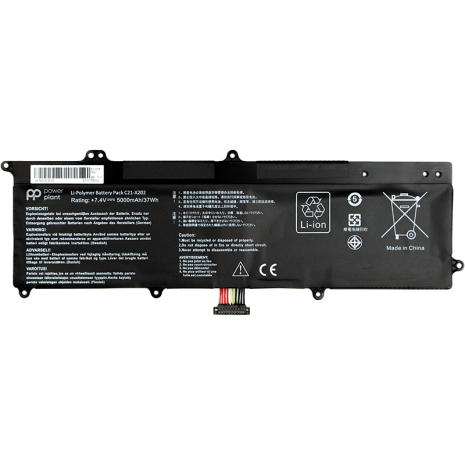 Аккумулятор PowerPlant для ноутбуков Asus VivoBook S200E Series (C21-X202) 7.4V 5000mAh Аккумулятор PowerPlant для ноутбуков Asus VivoBook S200E Series (C21-X202) 7.4V 5000mAh