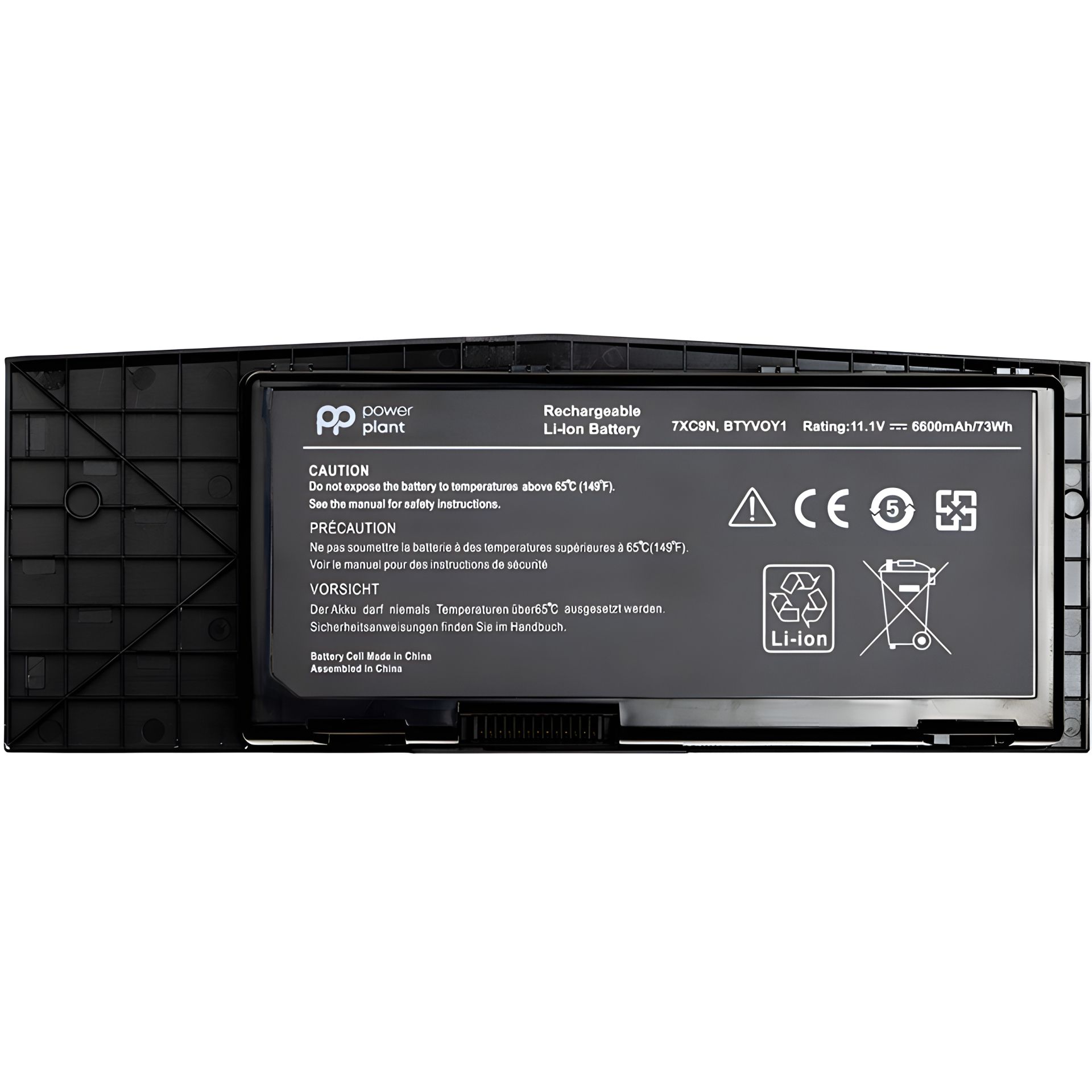Батарея PowerPlant для ноутбуков DELL Alienware BTYVOY1 (7XC9N) 11.1V 6600mAh Батарея PowerPlant для ноутбуков DELL Alienware BTYVOY1 (7XC9N) 11.1V 6600mAh