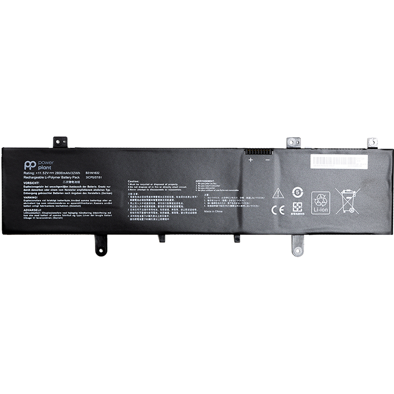 Аккумулятор PowerPlant для ноутбуков ASUS Vivobook 14 X405 (B31N1632) 11.52V 2800mAh Аккумулятор PowerPlant для ноутбуков ASUS Vivobook 14 X405 (B31N1632) 11.52V 2800mAh