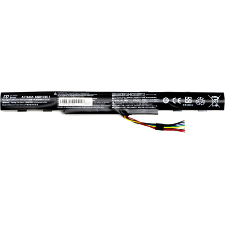 Акумулятори PowerPlant для ноутбуків ACER Aspire E15 (AS16A5K) 14.6V 2200mAh Акумулятори PowerPlant для ноутбуків ACER Aspire E15 (AS16A5K) 14.6V 2200mAh