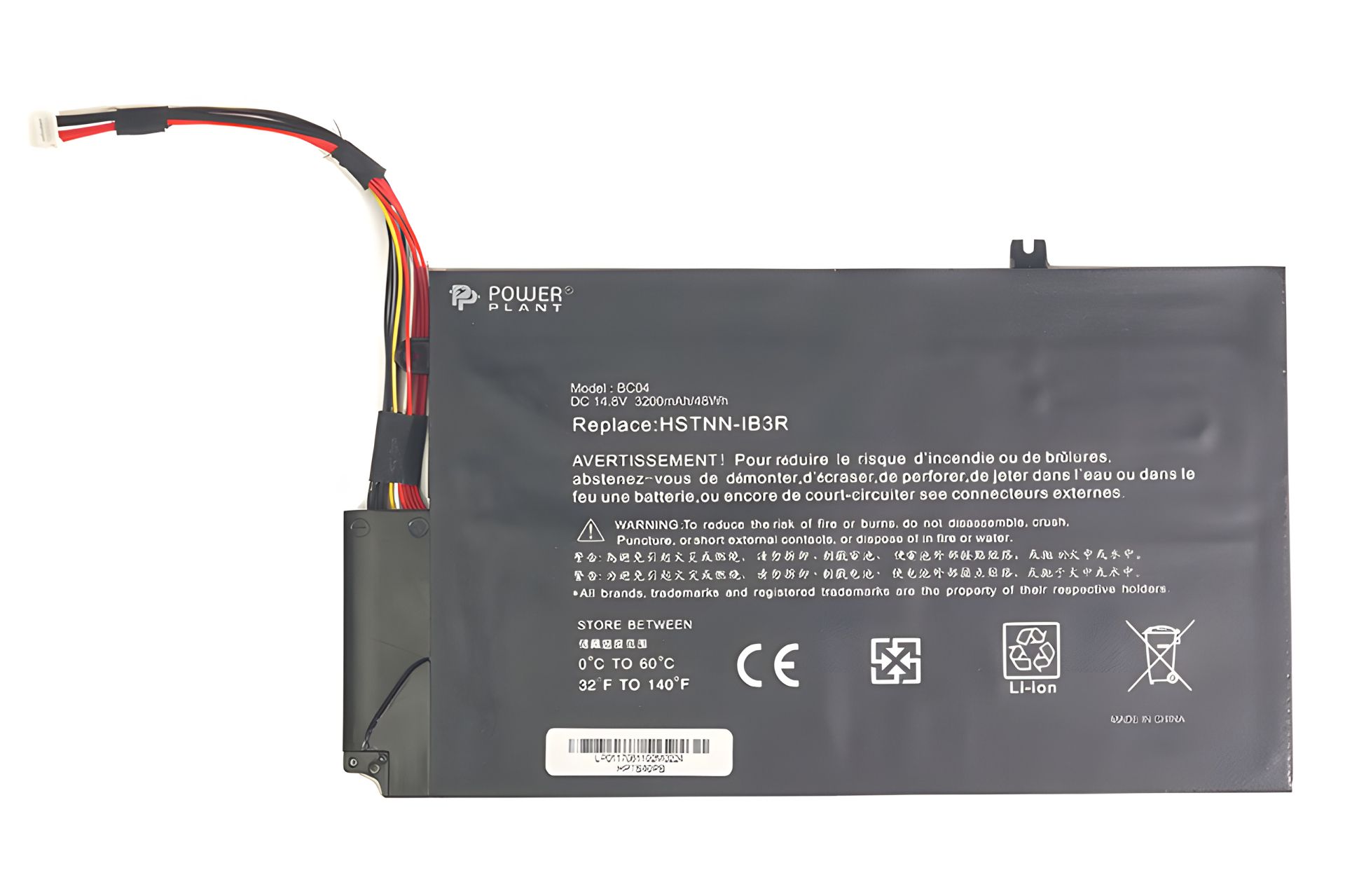 Ноутбучні акумулятори PowerPlant для HP Envy TouchSmart 4 (EL04XL, HPTS40PB) 14.8V 3200mAh Ноутбучні акумулятори PowerPlant для HP Envy TouchSmart 4 (EL04XL, HPTS40PB) 14.8V 3200mAh