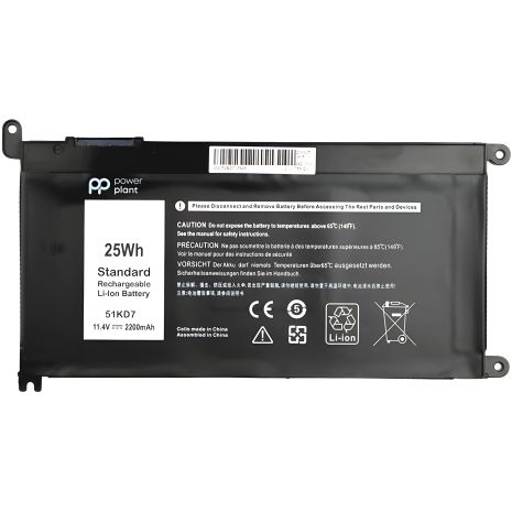 Батарея PowerPlant для ноутбуков DELL Chromebook 3180 (51KD7) 11.4V 2200mAh