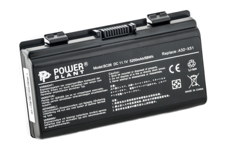 Аккумулятор PowerPlant для ноутбуков ASUS X51H (A32-T12, AS5151LH) 11.1V 5200mAh Аккумулятор PowerPlant для ноутбуков ASUS X51H (A32-T12, AS5151LH) 11.1V 5200mAh