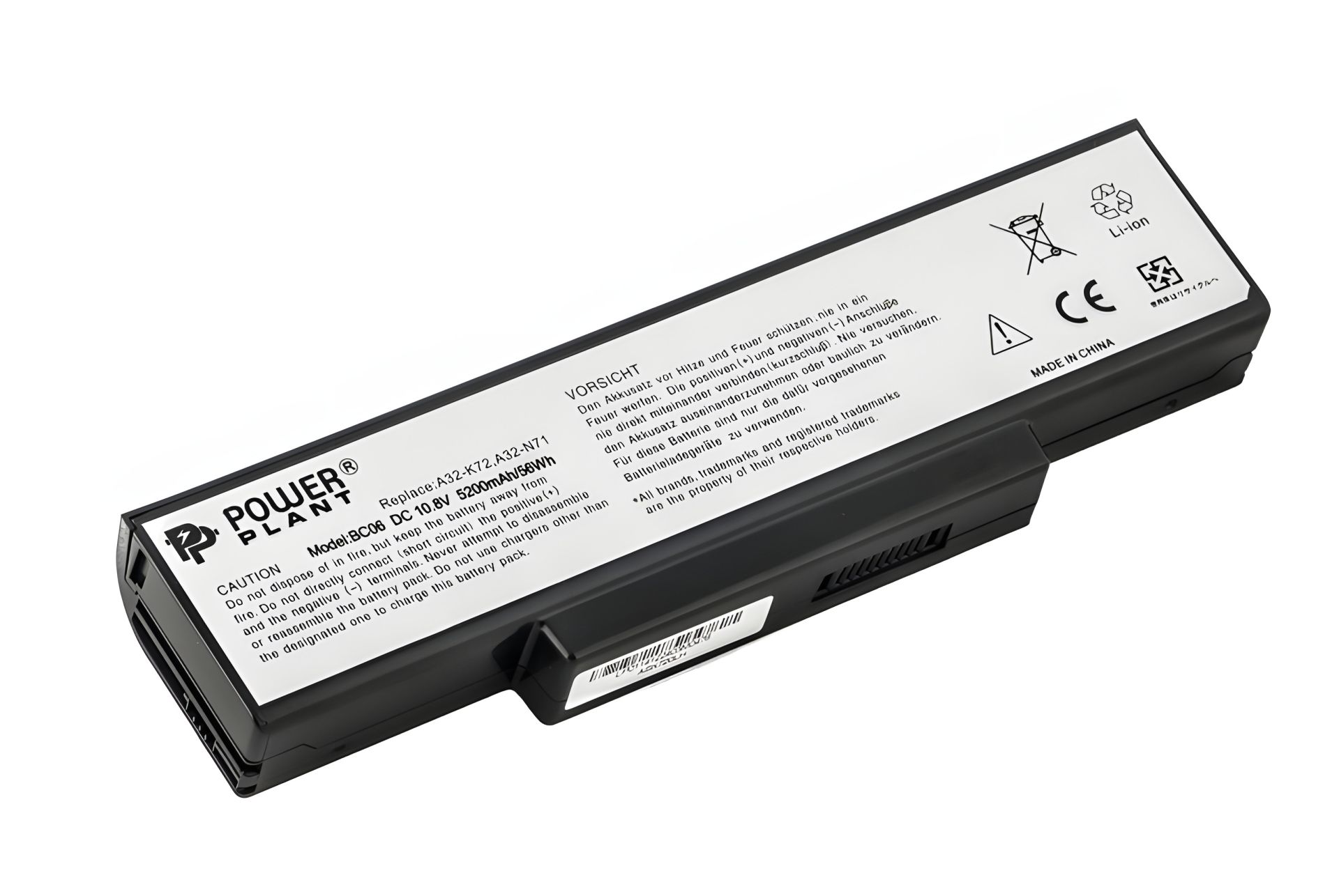 ASUS A72, A73 ноутбуков аккумулятор PowerPlant (A32-K72 AS-K72-6) 10.8V 5200mAh ASUS A72, A73 ноутбуков аккумулятор PowerPlant (A32-K72 AS-K72-6) 10.8V 5200mAh