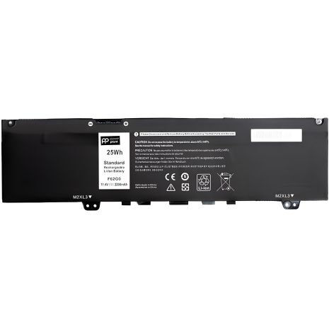 PowerPlant Акумулятори для DELL Inspiron 13 5370 ноутбуків (F62G0) 11.4V 2200mAh