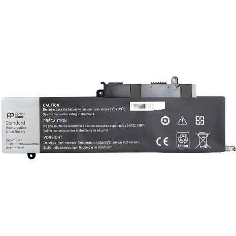 PowerPlant Акумулятори для DELL Inspiron 11 3000 ноутбуків (GK5KY) 11.1V 43Wh
