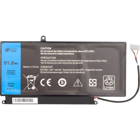 PowerPlant Акумулятори для DELL Inspiron 14-5439 (VH748) 11.4V 51.2Wh ноутбуків