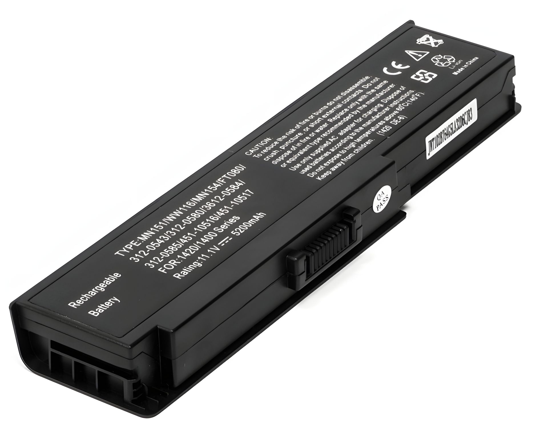 DELL Inspiron 1400 (MN151 DE-1420-6) 11.1V 5200mAh Акумулятор для ноутбуків DELL Inspiron 1400 (MN151 DE-1420-6) 11.1V 5200mAh Акумулятор для ноутбуків