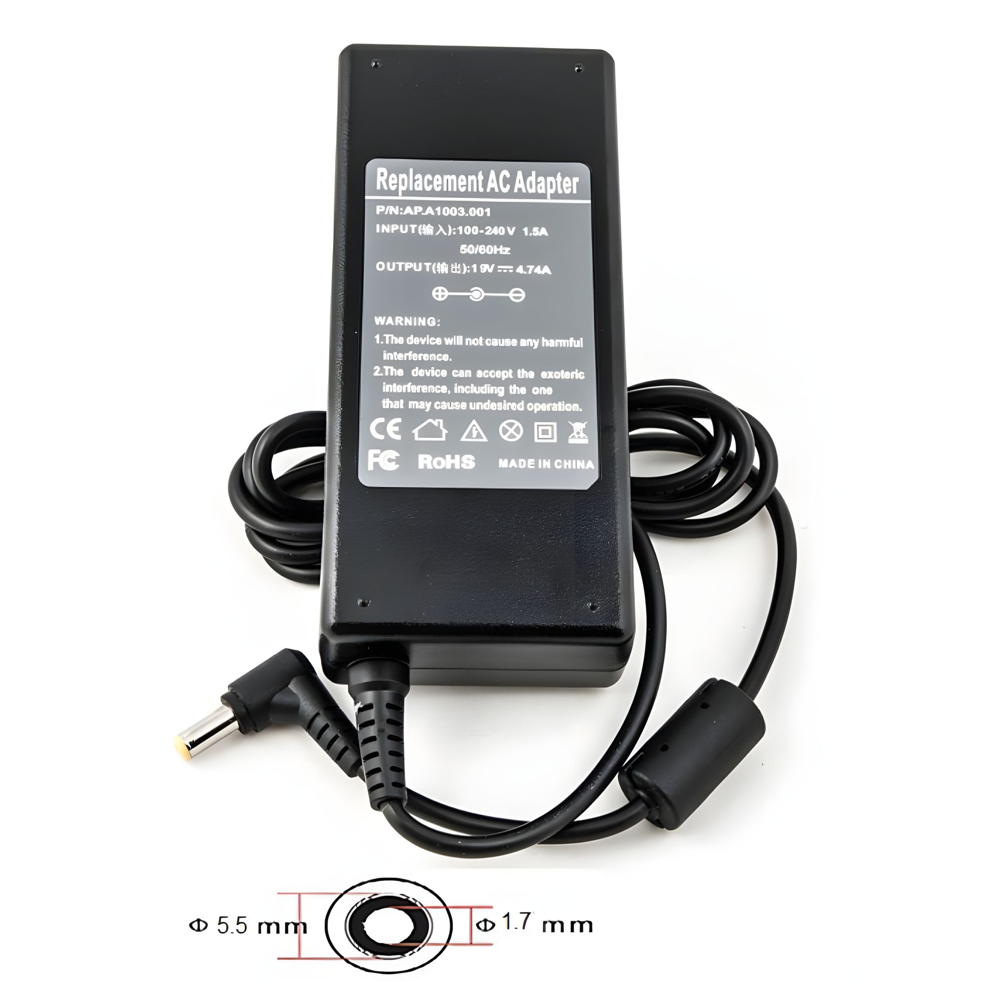 Ноутбуков ACER блок питания PowerPlant, 220V 19V 90W 4.74A (5.5*1.7) Ноутбуков ACER блок питания PowerPlant, 220V 19V 90W 4.74A (5.5*1.7)