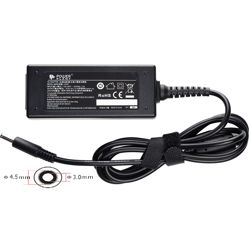Блок питания для ноутбуков PowerPlant HP 220V, 19.5V 45W 2.31A (4.5*3.0) Блок питания для ноутбуков PowerPlant HP 220V, 19.5V 45W 2.31A (4.5*3.0)