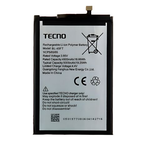Аккумулятор для Tecno POP 4 (BC2) - BL-49FT 5000 mAh [Original PRC] 12 месяцев гарантии