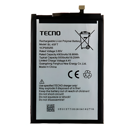 Аккумулятор для Tecno Spark 9 Pro (KH7n) - BL-49FT 5000 mAh [Original PRC] 12 месяцев гарантии