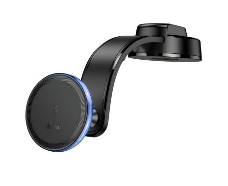 Магнітний автотримач з бездротовою зарядкою Hoco HW25, чорний