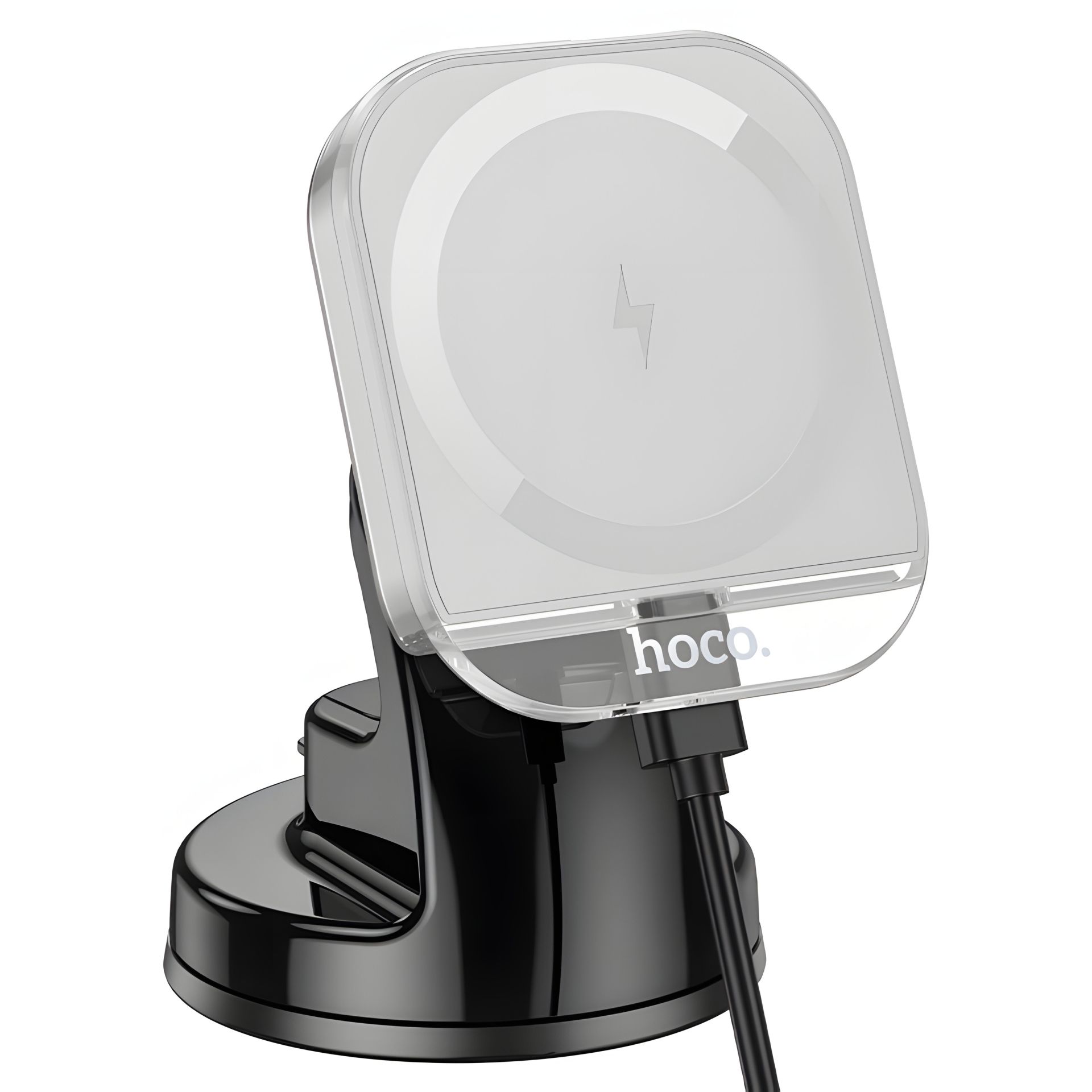 Автодержатель Hoco HW18 магнитный с 15W беспроводной зарядкой серый Автодержатель Hoco HW18 магнитный с 15W беспроводной зарядкой серый