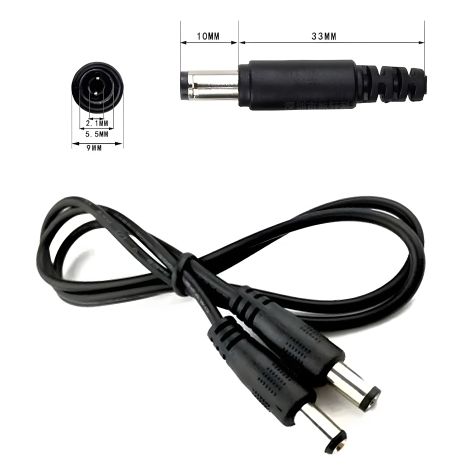 Кабель DC Живлення 5.5x2.1 (Male-Male) 3м для роутера, терміналу, ONU, GPON, камер