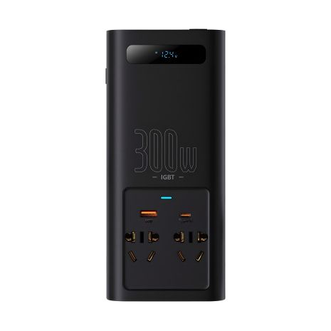 Інвертор Baseus ІГБТ Power Inverter 300W (220V CN/EU) для авто Чорний
