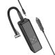 Насос автомобільний Hoco ZP5 May smart air pump (TypeC in/2000mAh/3.5 бар/Ліхтарик) Чорний