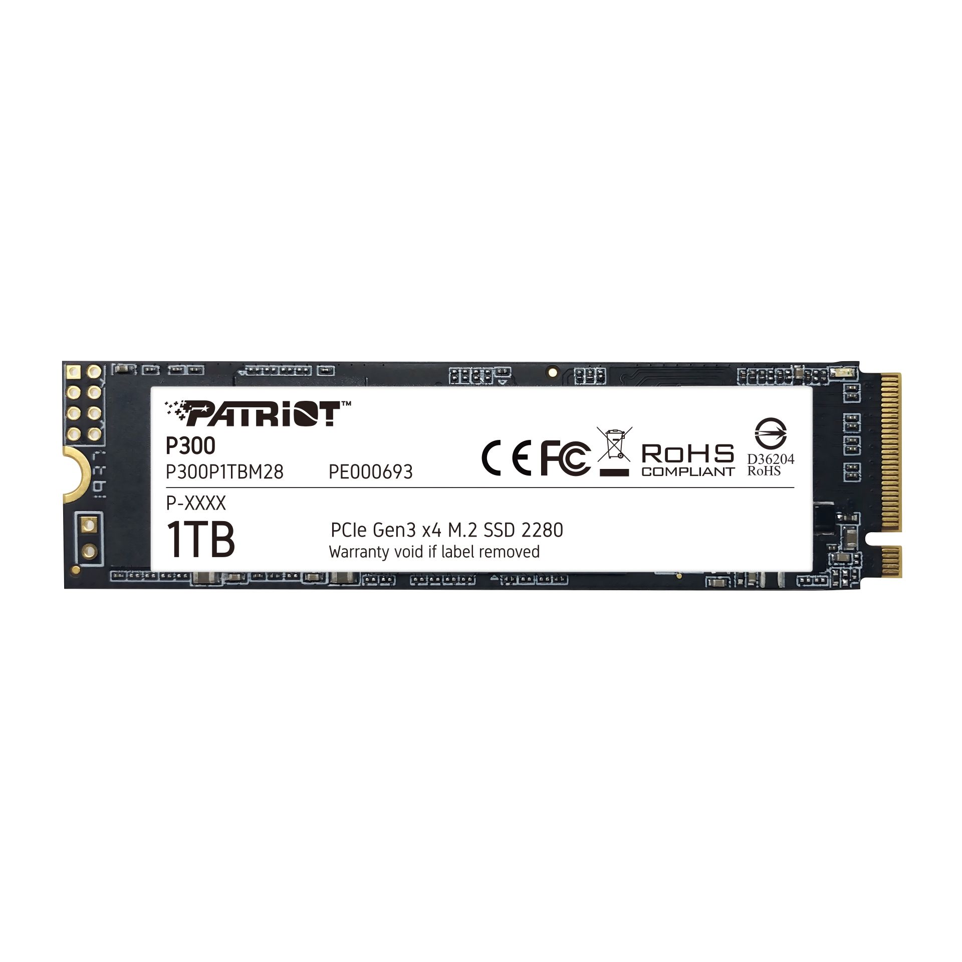 Patriot P300 SSD M.2 1TB NVMe 2280 PCIe 3.0x4 3D NAND TLC Patriot P300 SSD M.2 1TB NVMe 2280 PCIe 3.0x4 3D NAND TLC