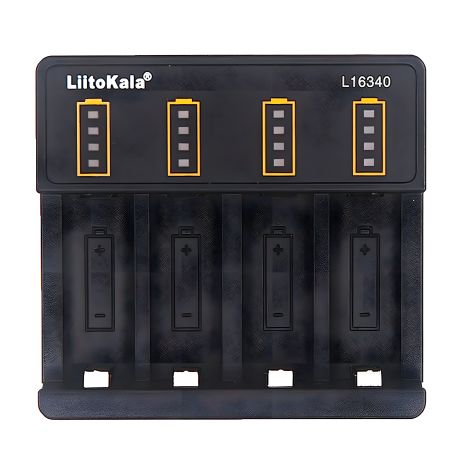LiitoKala Lii-L16340 Charger & Tester for 16340 (CR123A) Batteries, 4 Slots