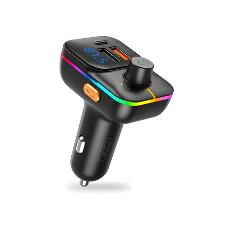 Автомобільний модулятор XO BCC09 бездротовий Bluetooth MP3 з TF-карткою і зарядником 25W чорний