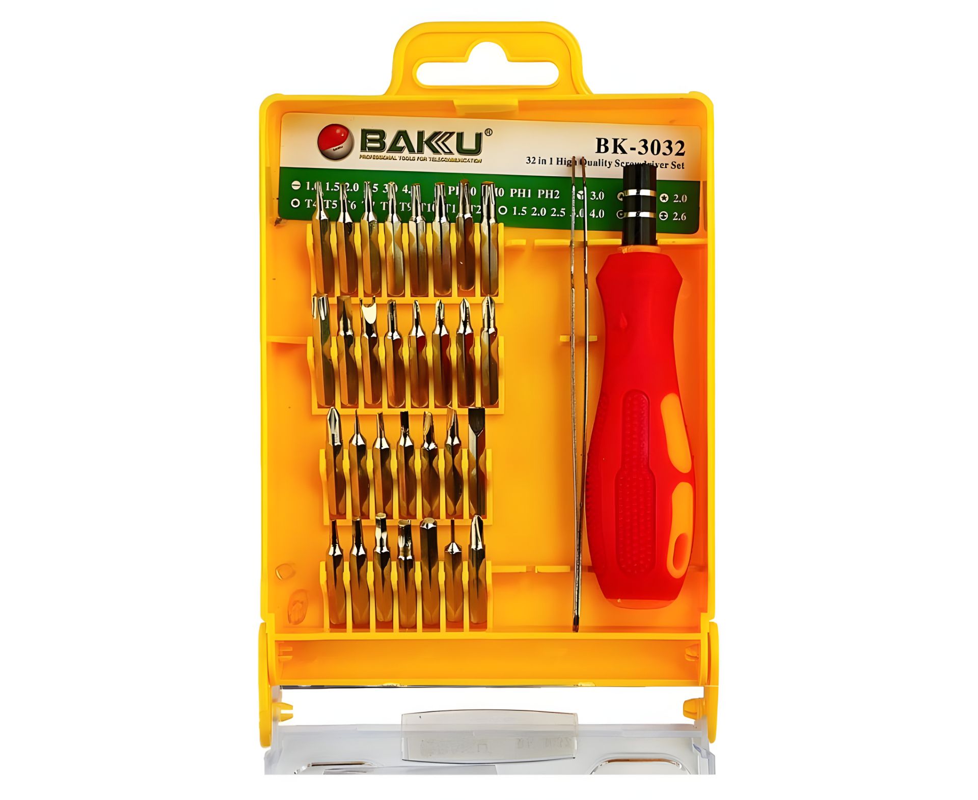 Baku BK-3032 Набор инструментов (ручка, 32 насадки, изогнутый пинцет) Baku BK-3032 Набор инструментов (ручка, 32 насадки, изогнутый пинцет)