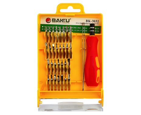 Набір інструментів Baku BK-3032 (ручка, 32 насадки, вигнутий пінцет) - Майстер Інструмент