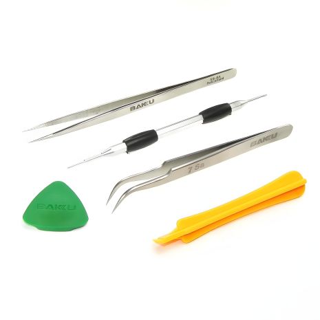 Набір інструментів Baku BK-7285 для iPhone: пінцети та викрутка Набір інструментів Baku BK-7285 для iPhone: пінцети та викрутка