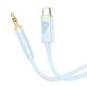 Кабель AUX Type-C to Jack 3.5 1m Hoco UPA30 blue