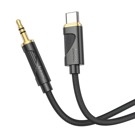 Кабель AUX Type-C на Jack 3.5 1m Hoco UPA30 black