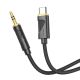 Кабель AUX Type-C на Jack 3.5 1m Hoco UPA30 black