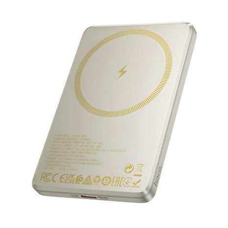 Power bank Hoco Q26 5000mAh PD 20W магнітний з бездротовою зарядкою titanium gold Power bank Hoco Q26 5000mAh PD 20W магнітний з бездротовою зарядкою titanium gold