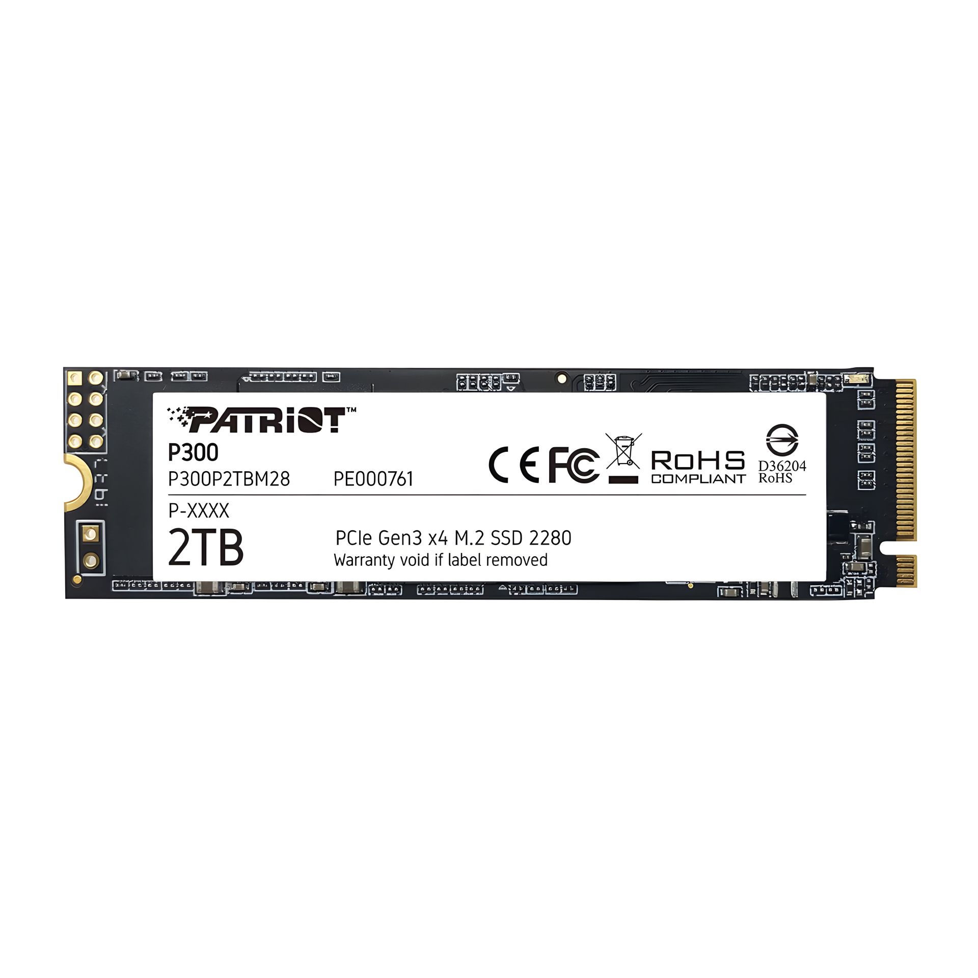 SSD M.2 Patriot P300 2TB, NVMe 2280, PCIe 3.0x4, 3D NAND TLC SSD M.2 Patriot P300 2TB, NVMe 2280, PCIe 3.0x4, 3D NAND TLC