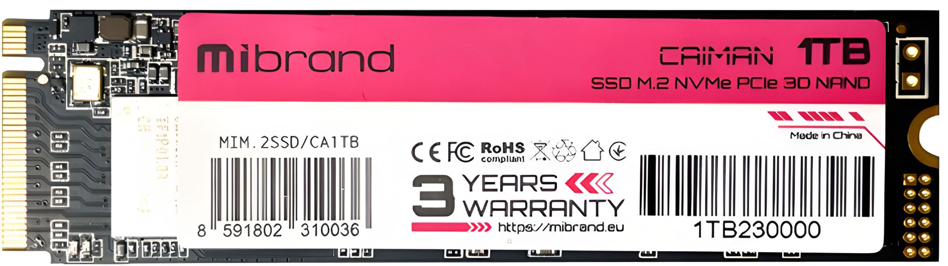 SSD Wibrand Caiman M.2 1TB, NVMe, 2280, PCIe 3.0, 3D NAND SSD Wibrand Caiman M.2 1TB, NVMe, 2280, PCIe 3.0, 3D NAND