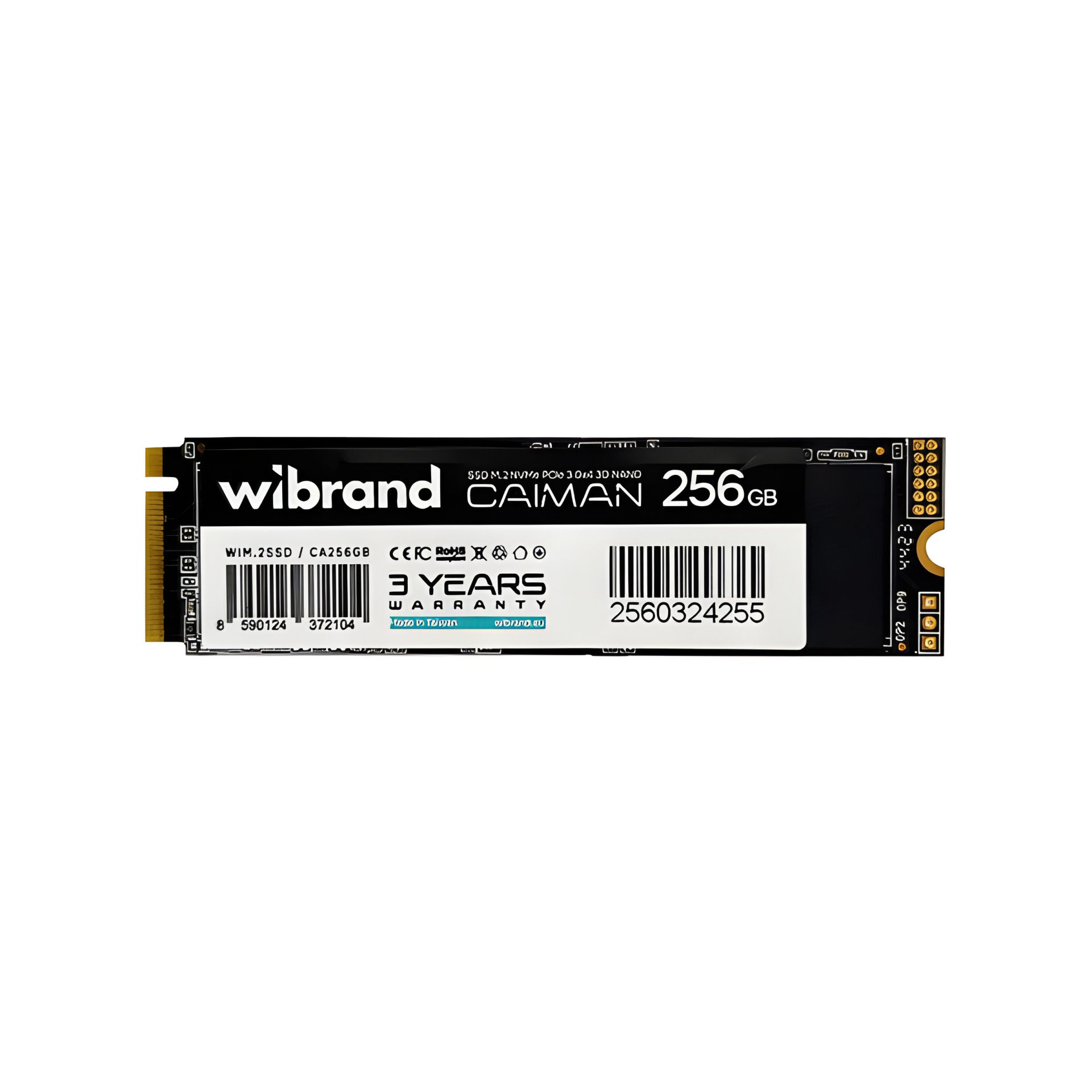 SSD Wibrand Caiman 256GB NVMe 2280 PCIe 3.0 M.2 3D NAND SSD Wibrand Caiman 256GB NVMe 2280 PCIe 3.0 M.2 3D NAND