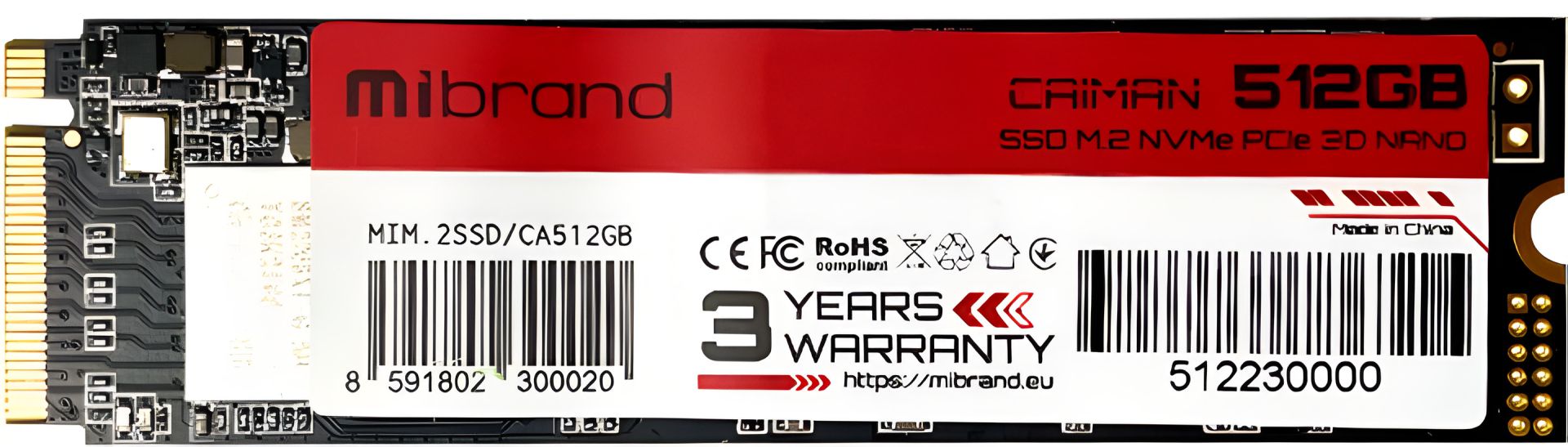 M.2 SSD Wibrand Caiman 512GB, NVMe, 2280, PCIe 3.0, 3D NAND M.2 SSD Wibrand Caiman 512GB, NVMe, 2280, PCIe 3.0, 3D NAND